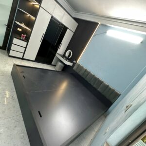 Bộ giường tủ gỗ MDF cải cánh kính siêu hot 2026