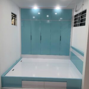 Bộ giường tủ liền khối giành cho không gian nhỏ gọn