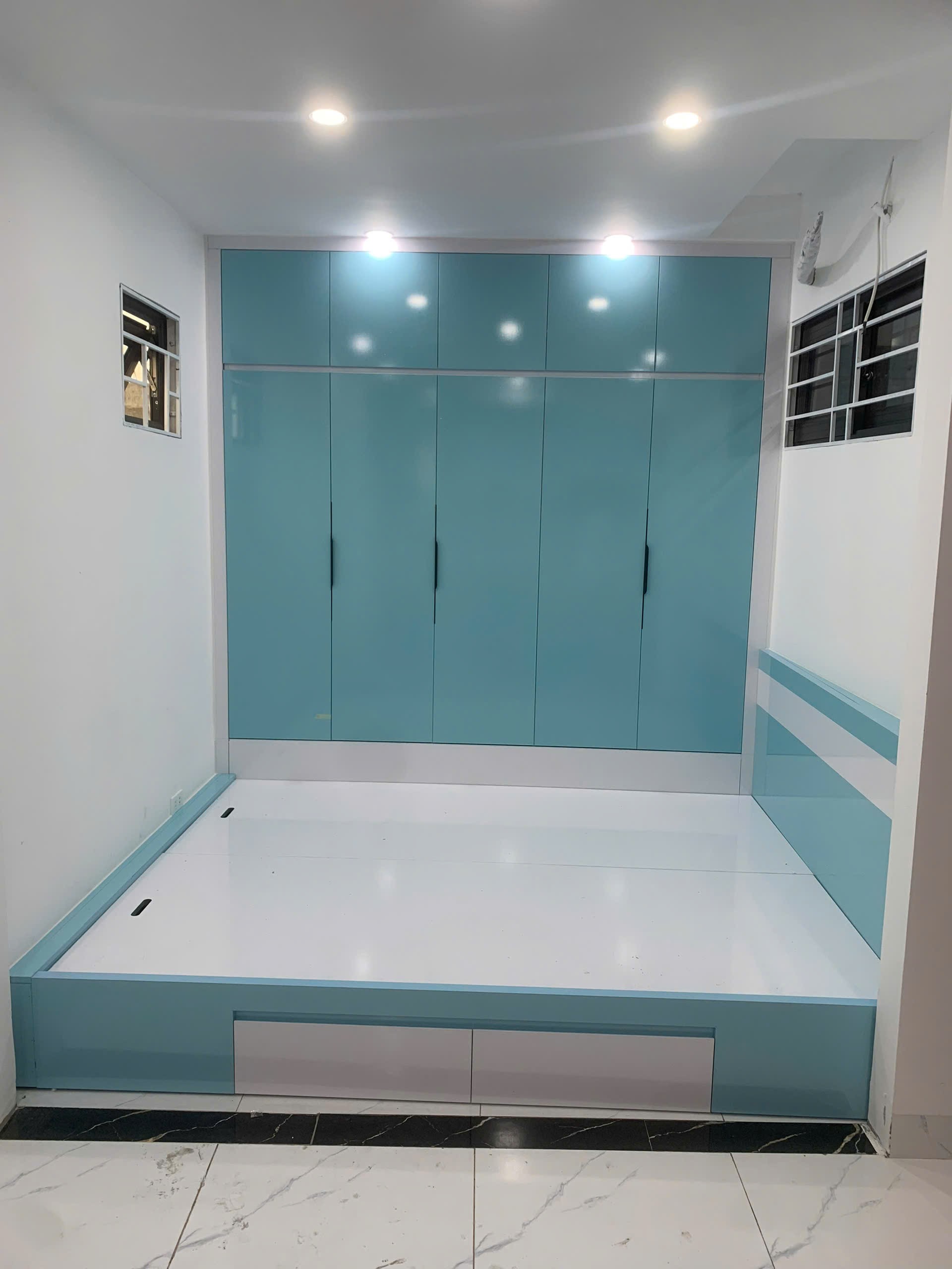 Bộ giường tủ liền khối giành cho không gian nhỏ gọn